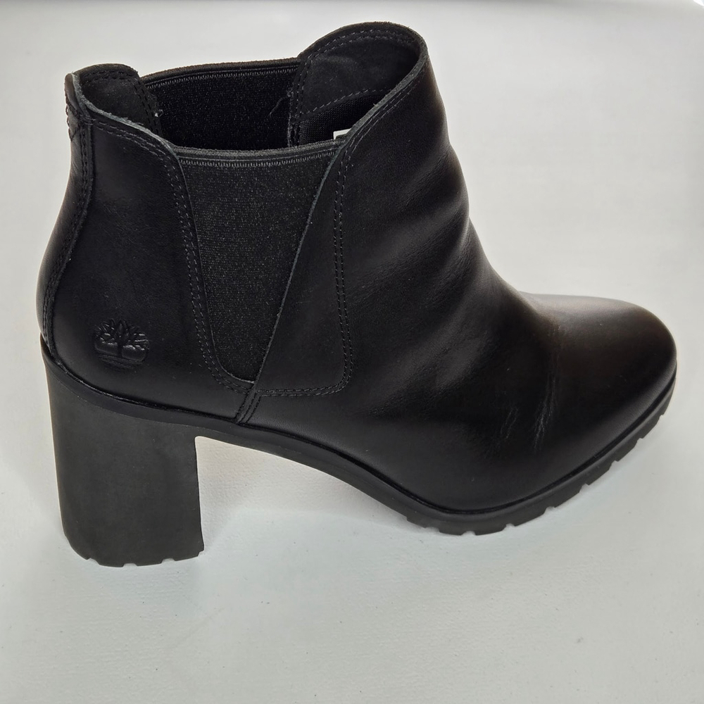 Timberland Allington Women’s Chelsea Black Leather Ankle Boots Sz 9